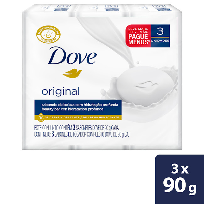 Jabón Dove Beauty Humectante 90 gr x 3 und  