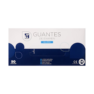 Guantes de Latex de   Examen Farmatodo M Caja x 50 und  