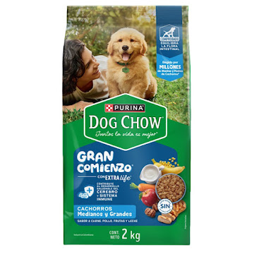 Alimento Para Mascotas   Dog Chow Cachorros Gran Comienzo Medianos Y Grandes x 2 kg  