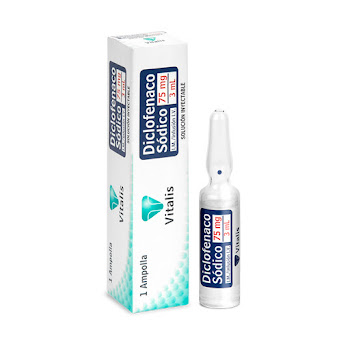 Diclofenaco Sódico 75 mg/3ml Vitalis Caja x 1 Ampolla  