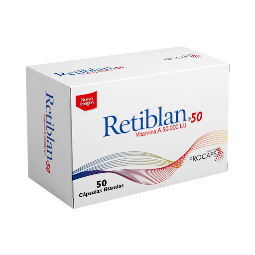 Retiblan Vitamina A 50.000ui Procaps Caja x 50 Cápsulas
