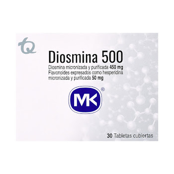 Diosmina MK 500 mg Caja x 30 Tabletas  