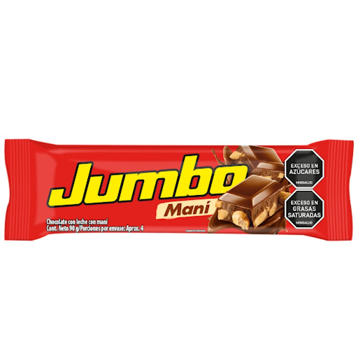 Chocolatina Jumbo Maní Paquete x 90 gr
