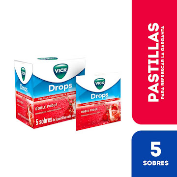 //Vick Drops Cherry Sobres Caja X5Sob. P&G Alkanfor                       