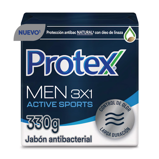 Jabón Antibacterial Protex Men Sport Caja 110 gr x 3 und