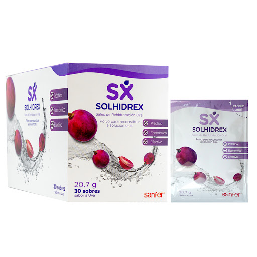 Solhidrex Sales de Rehidratación Oral Uva Sanfer Sobre x 20.7 gr