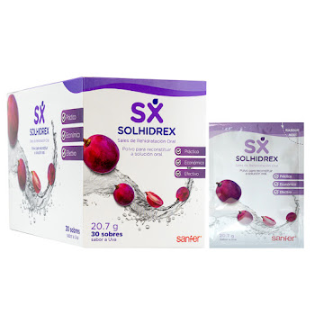 Solhidrex Sales de Rehidratación Oral Uva Sanfer Sobre x 20.7 gr  