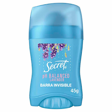 Desodorante Antitranspirante Mujer Secret Barra Invisible pH Balanced Lavanda Stick x 45 gr  