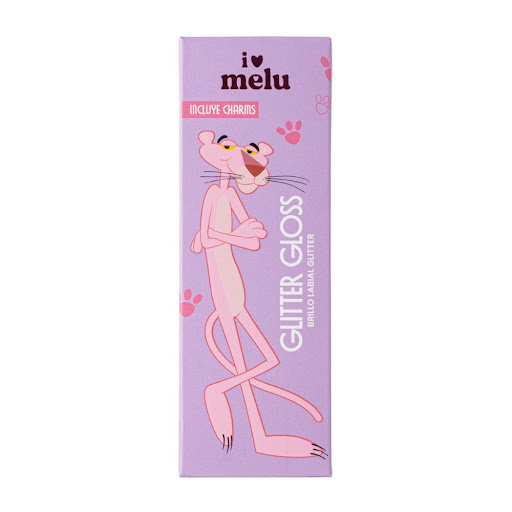 Glitter Gloss Melu Pantera Rosa Pink Glow Caja x 2,5 ml