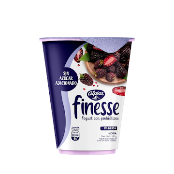 Yogurt Alpina Finesse Mora Sin Azúcar x 180 gr  