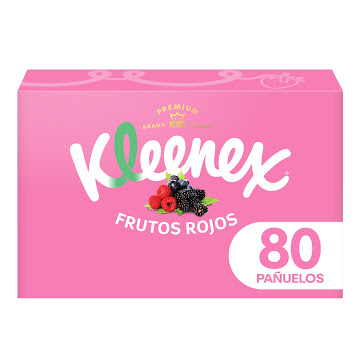 Pañuelos Faciales Kleenex Frutos Rojos Caja x 80 und  