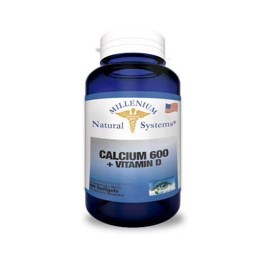 CALCIUM 600 + VITAMIN D X 60 Natural Systems Frasco x 60 