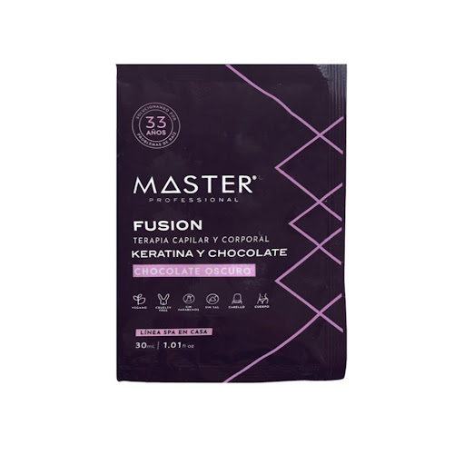 Tratamiento Capilar Fusion Keratina Y Chocolate Oscuro  Sobres 4 Uds  X 30 ml MASTER PROFESSIONAL Sobres 4 Uds x 30 ml x 4 Uds x 30 ml undefined