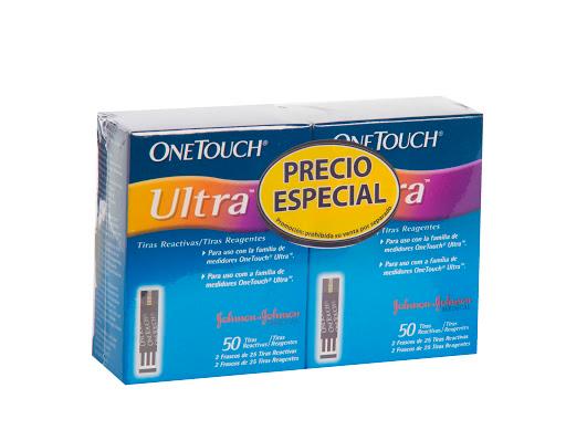 Tiras Onetouch Ultra Tiras Reactivas 2 Cajas x 50 und