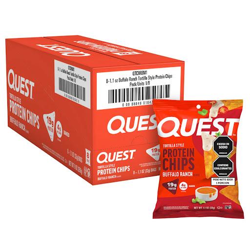 tortillas de proteina buffalo ranch QUEST NUTRITION bolsa x 1 tortillas sabor a BUFFALO RANCH, crocantes y deliciosas, ideales para wraps, tacos y comidas saludables, altas en proteina, bajas en carbohidrato y perfectas para apoyar tu estilo de vida activo