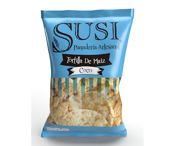 Tortilla de Maíz Susi Con Coco Snack x 35Gr   
