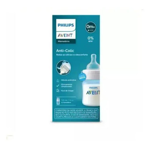 Phillips Avent Tetero Válvula Anticólicos Azul 4Oz SCY121/08 Avent Caja x 1 Biberón anticólicos Philips Avent azul 4 oz con tetina suave, sistema anticólicos probado, diseño ergonómico y fácil limpieza, ideal para reducir cólicos y facilitar la lactancia del bebé.