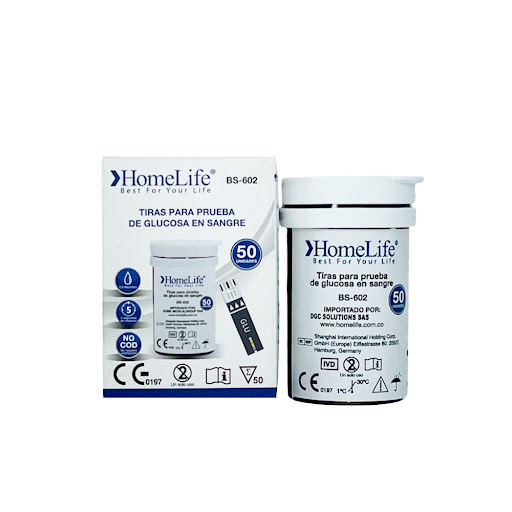 Tiras Reactivas Homelife  para Glucómetro Caja x 50 Und
