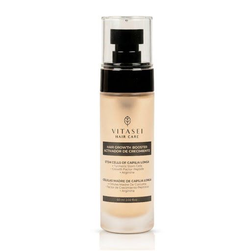 Beauty Boost Activador Capilar Con Células Madre Y Factores De Crecimiento 60ml VITASEI BEAUTYBOOST Frasco x 1 Activador capilar de alta tecnología desarrollado con una combinación avanzada de células madre de cúrcuma, biotecnología de péptidos, arginina, extracto de café, ácido hialurónico y factores de creci