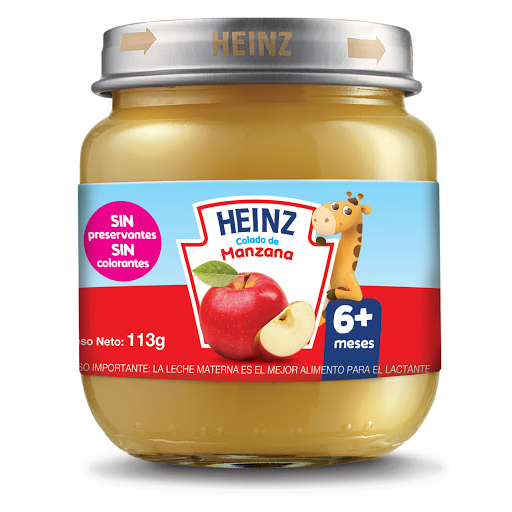 //COMPOTA HEINZ COLADO MANZANA X113G.                                   