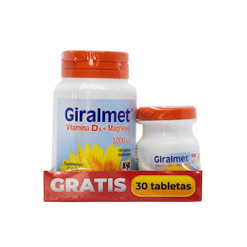 Giralmet 1000 UI Oferta   Frasco x 100 Tabletas +  Frasco x 30 Tabletas  