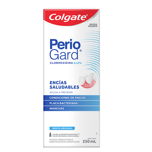 Enjuague Bucal Clorhexidina Colgate PerioGard Encías Saludables Caja x 250 ml