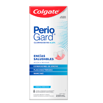 Enjuague Bucal Clorhexidina Colgate PerioGard Encías Saludables Caja x 250 ml  