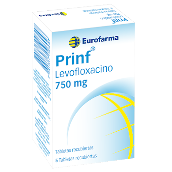 Prinf Levofloxacino 750 mg Eurofarma Caja x 5 Tabletas  