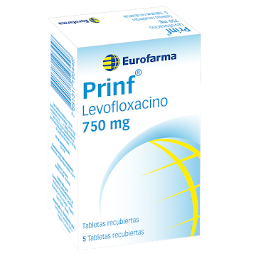 Prinf Levofloxacino 750 mg Eurofarma Caja x 5 Tabletas  