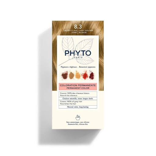 Phyto 8.3 Rubio Claro Dorado Phyto 50ml x 1 "La 1era* coloración permanente con pigmentos vegetales** sin amoníaco que combina 3 acciones :
- RESULTADO de color
- RESPETO del cuero cabelludo
- TRATAMIENTO del cabello

*De los Laboratorios PHYTO