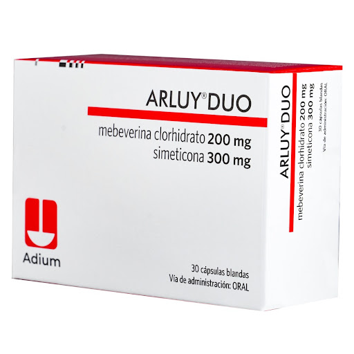 Arluy Duo Mebeverina + Simeticona 200mg/300mg Adium Caja x 30 Cápsulas