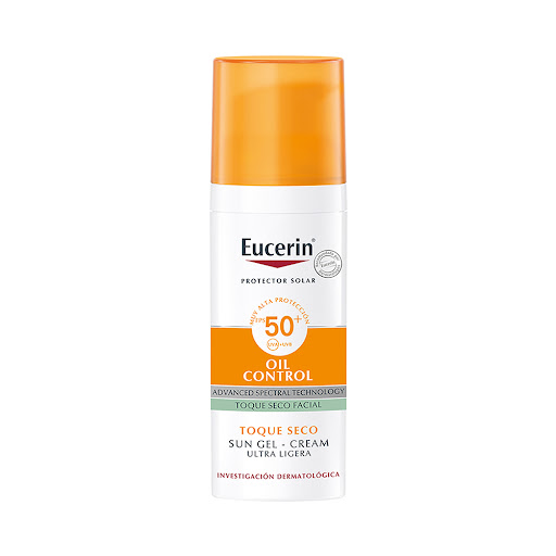 Protector Solar Facial Eucerin Sun Toque Seco Oil Control FPS 50+ x 50 ml