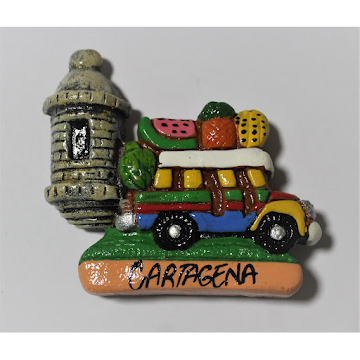 Imán Artesanal Arfe   Cartagena en Bronce Surtido x 1 und  