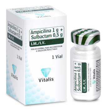 Ampicilina + Sulbactam 1g/0.5g Vitalis Caja x 1 Vial  