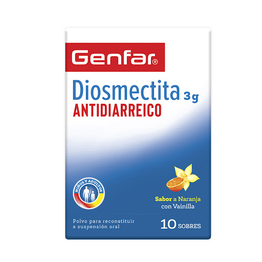 Diosmectita 3g Polvo   Para Reconstruir Genfar Caja x 10 Sobres