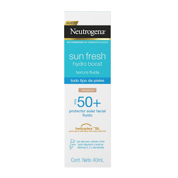 Protector Solar Facial Neutrogena Sun Fresh Fps 50 Hydro Boost Color 2.0 x 40 ml  