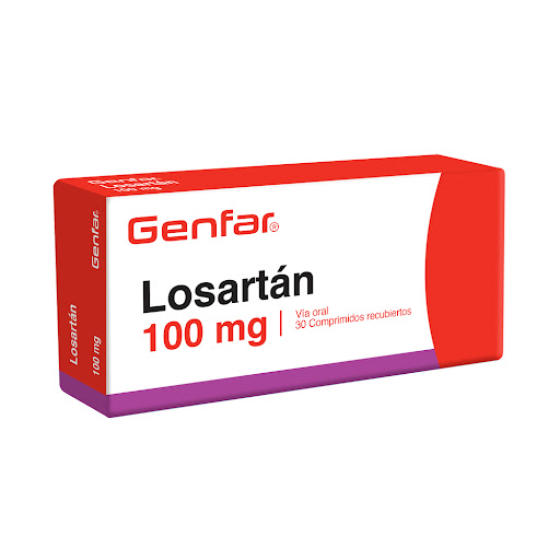 Losartán Genfar 100 mg Caja x 30 Comprimidos