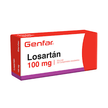 Losartán Genfar 100 mg Caja x 30 Comprimidos  
