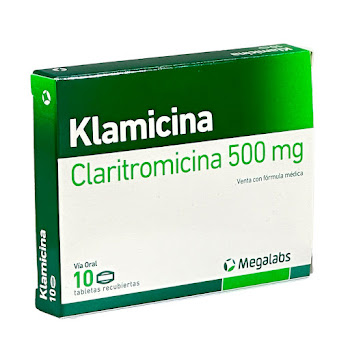 Klamicina Claritromicina 500 mg Garmisch Caja x 10 Cápsulas  