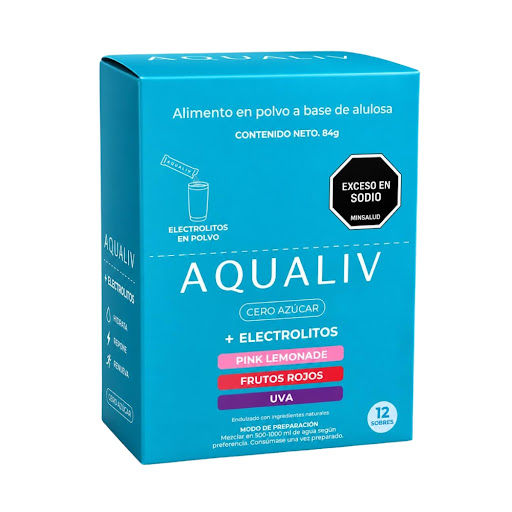 Aqualiv Electrolitos Sin Azúcar Sabor Mixto Zorba Caja x 12 Sobres