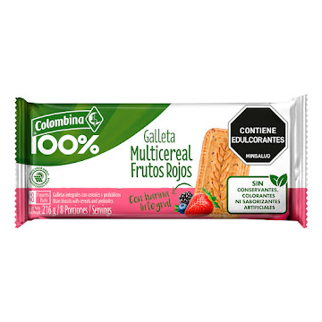 Galletas Colombina 100% Crakeñas Multicereal Frutos Paquetes 216 gr x 8 und  