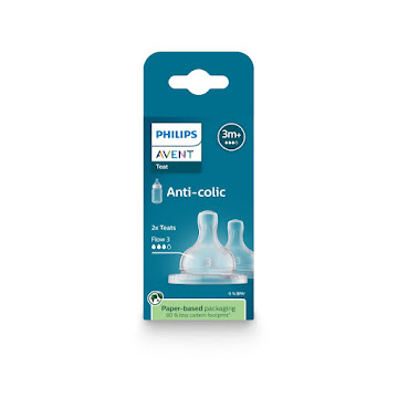 Tetina Avent Natural Response con Válvula Anticólicos Flujo 3 3m+ x 2 und  