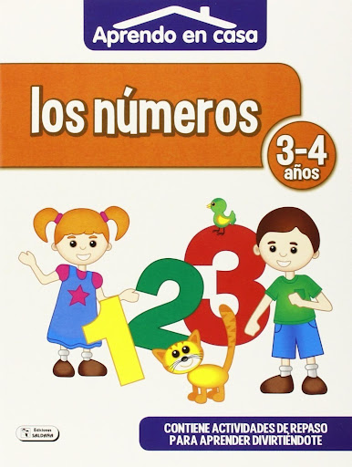 Los Números. Aprende En Casa. 3-4 Años Ediciones Saldana Libro x 1 