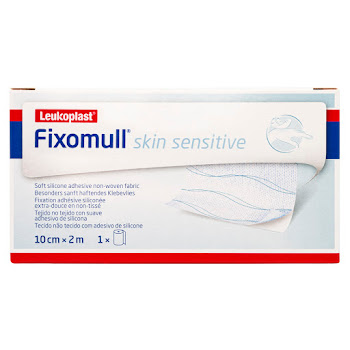 Apósito Heridas Fixomull Leukoplast Skin Sensitive 10cmx2m Rollo x 1 und  