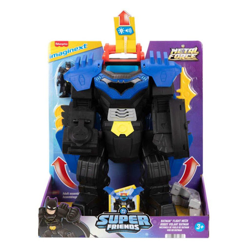Imaginext Dc Super Friends Figura De Acción Batman Mech Imaginext  x 1 Incluye una figura de Batman con un traje mecánico articulado. Este set permite imaginar aventuras tecnológicas en Gotham City con un diseño robusto y accesorios incluidos.