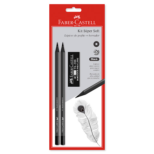 Kit De Lapiz Super Soft y borrador Fabercastell Estuche x 1 und