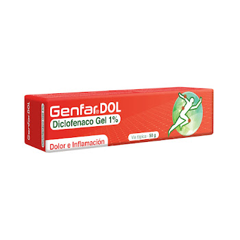 Diclofenaco Genfar Emulsión Gel 1% tubo x 50Gr  