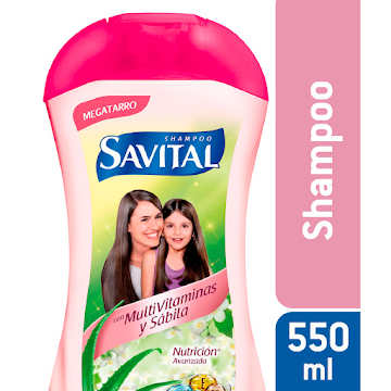 Shampoo Savital Con Multivitaminas Y Sábila x 550 ml  