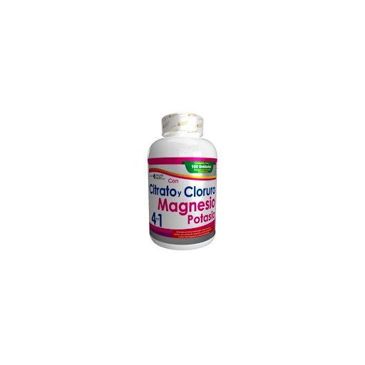 Citrato, Cloruro, Magnesio, Potasio 4 en 1  x100 Natural Health PASTILLERO x 100Und. undefined