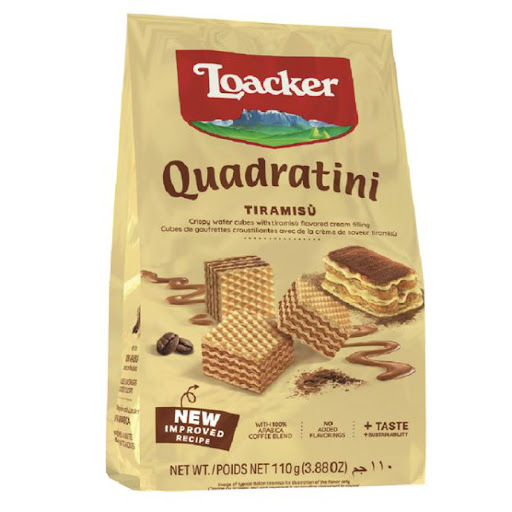 Galletas Quadrantini Loacker Crema de Tiramisu x 110 gr
